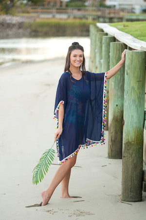 VL - Pom-Tastic Cover Up - Navy