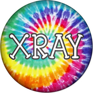 Badge Button - Printed - Tie Dye 337 - XRAY