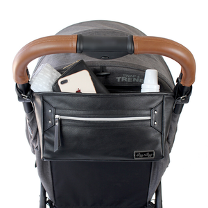 Stroller Caddy, Handy Stroller Storage - Black & Silver