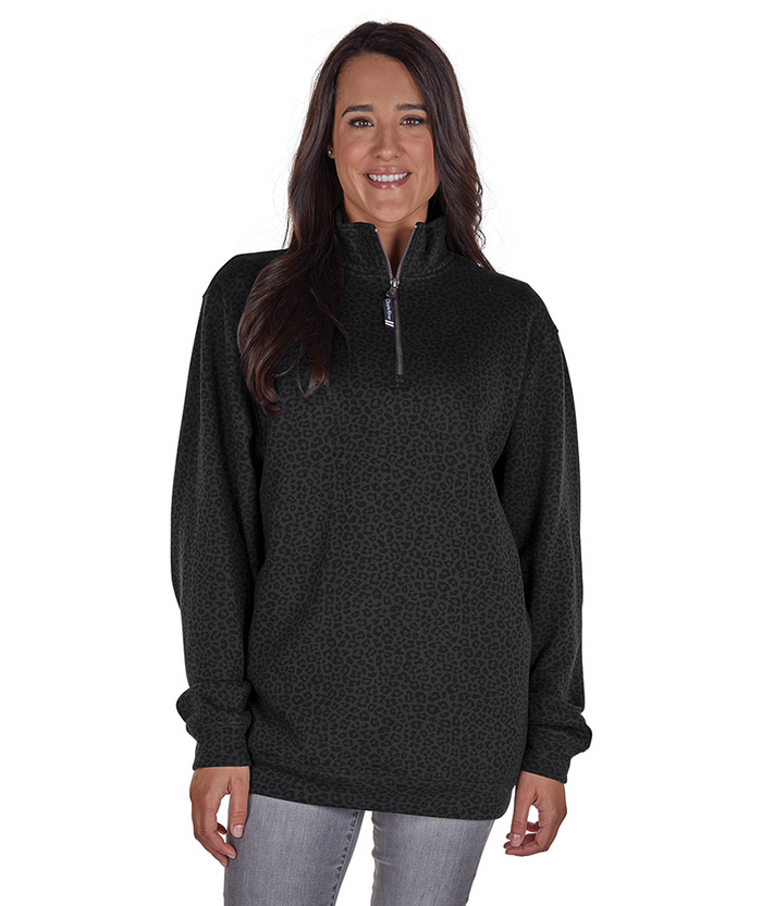 Supreme Leopard Panel Half Zip Sweatshirt (FW18) - $158
