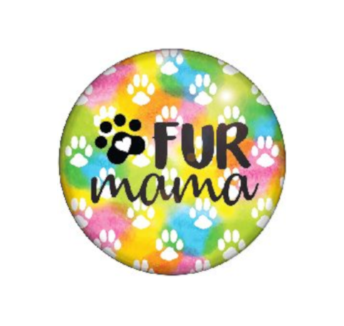 Badge Button - Printed - Fur Mama