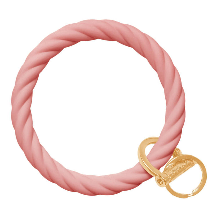 Twisted Bracelet Key Chain - Blush Pink