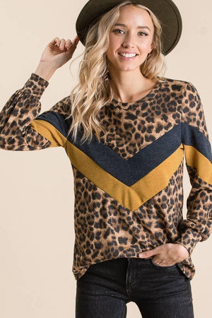 Everything Leopard Chevron Top