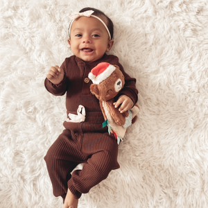 Itzy Lovey Plush + Teether Toy - Holiday Bear