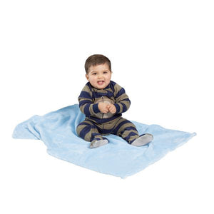 Tahoe microfleece baby blanket, Blue - 30"x40"