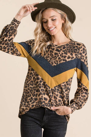 Everything Leopard Chevron Top