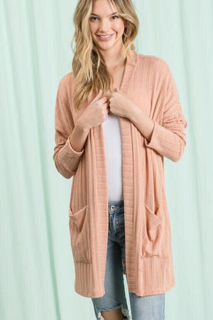 Blair Long Sleeve Knit Cardi - Blush
