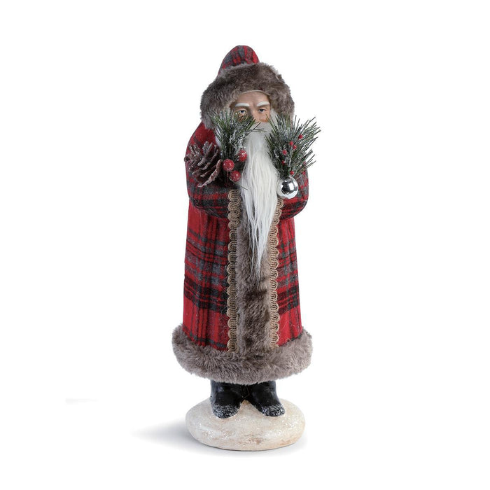 Christmas Red Plaid Santa Figure