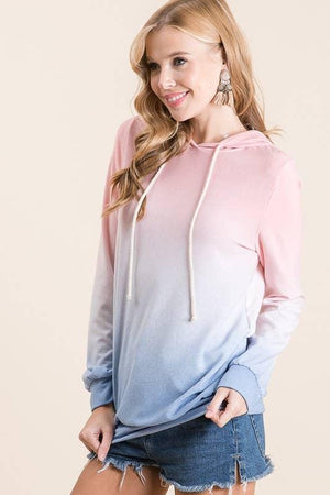 Ombre All Day Hoodie - Blue/Blush