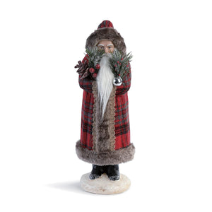 Christmas Red Plaid Santa Figure