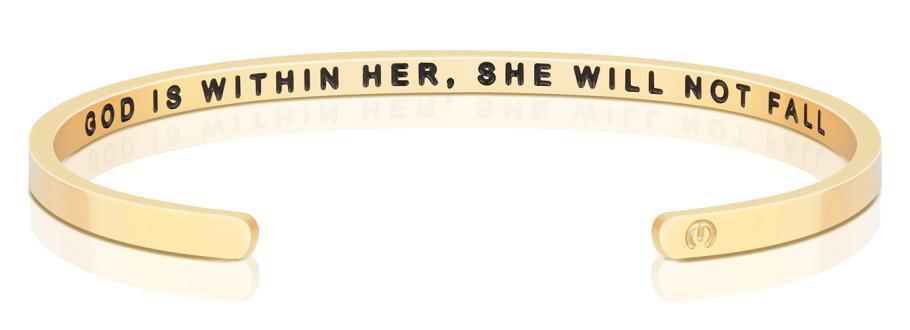 Bracelet - God Is Within Her, She Will Not Fall