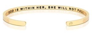 Bracelet - God Is Within Her, She Will Not Fall
