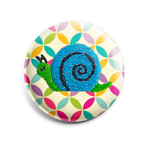 Badge - Embroidered - Snail