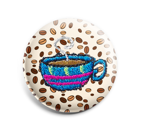 Badge - Embroidered - Coffee Diva