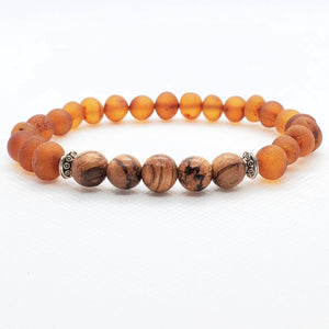 RBA - Adult CHUNKY Baltic Amber + Gemstone Bracelet