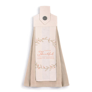 Button Loop Tea Towel - Forever Thankful